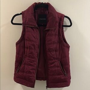 Maurices Deep Red Quilted Vest